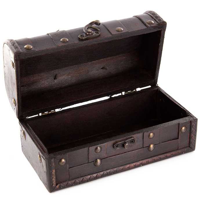 Small Red Brown Double Banded Trunk Box Hobby Lobby 1000488